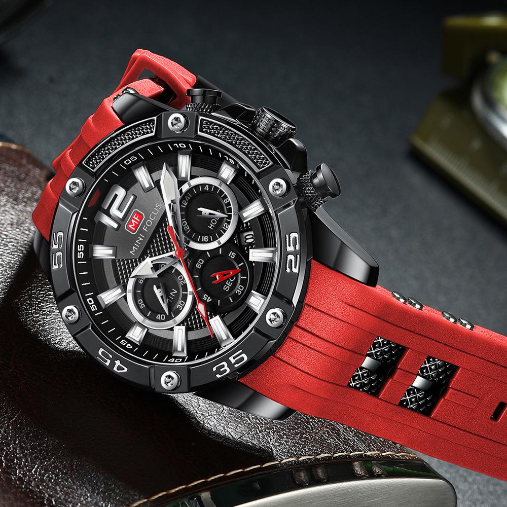 MINI FOCUS 0349G Multifunctional Waterproof Quartz Sport Watch for Men