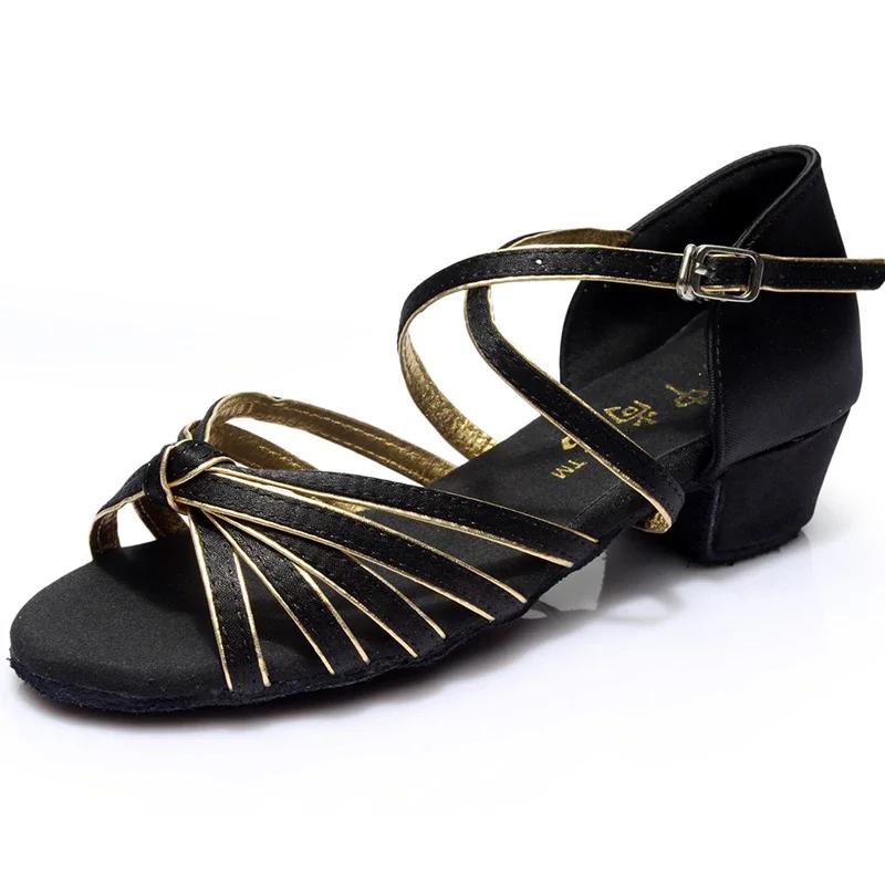 Tanzschuhe Mädchen Tanzschuh Sommer Kind High Heel Sandale Lateinischer Tanzschuh Weich besohlt Quadratischer Tanzschuh Übungs-Tanzschuh