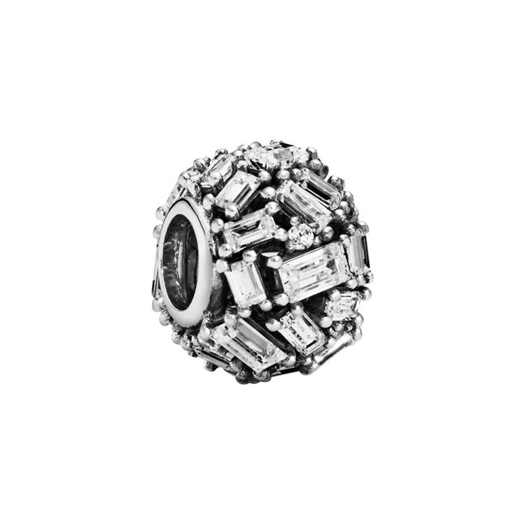 Pandora Transparent Ice Crystal Charm Unisex Jewelry Silver 797746CZ Silver