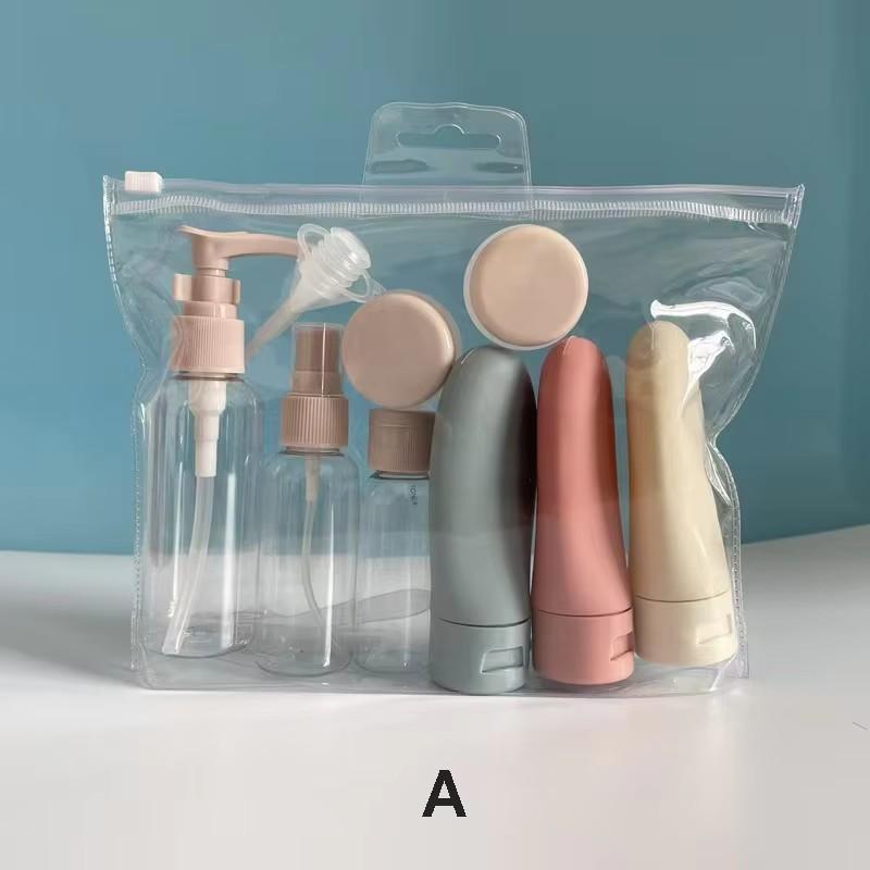11Pcs Travel Toiletries Containers Set, Conditioner, Lotion – Refillable Mini Skincare Bottles for Airplane & Carry-On