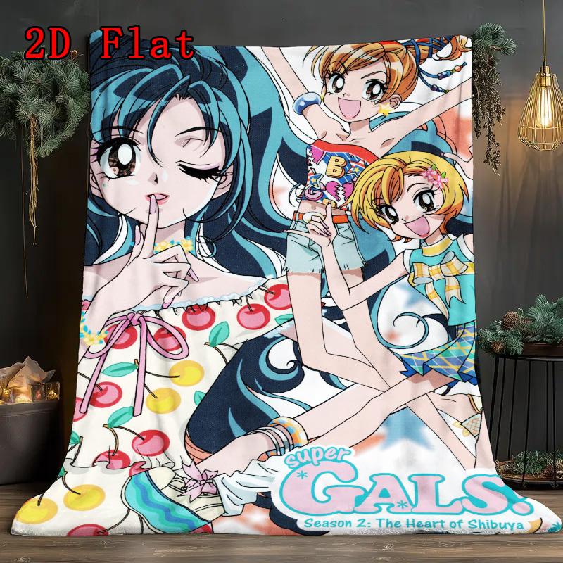 Super GALS 2D Flat Pattern Flannel Blanket High quality All Seasons Warmth and Comfort Perfect for Christmas Gifts.DMT0925206