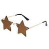 Men And Women Fashionable Solid Color Star Shaped Sunglasses, Dance Party, Holiday Decorative Glasses