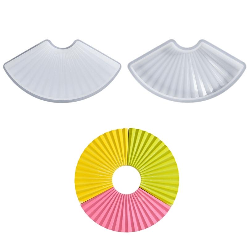 Easy To Clean Multifunctional Fan Shape Silicone Mold for Individualized Heat Resistant Trays and Decorative Pieces