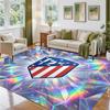 Atletico Madrid Design Crystal Velvet Rug Soft Decorative Mat for Bedroom Entrance