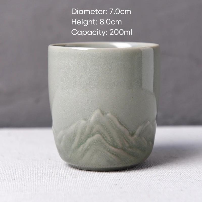 Retro Style Latte Coffee Cup,Espresso Cups,Household Ceramic Tea Cup,Pottery Coffee Mug, Afternoon Teacup Mugs,Wholesale,1Pc