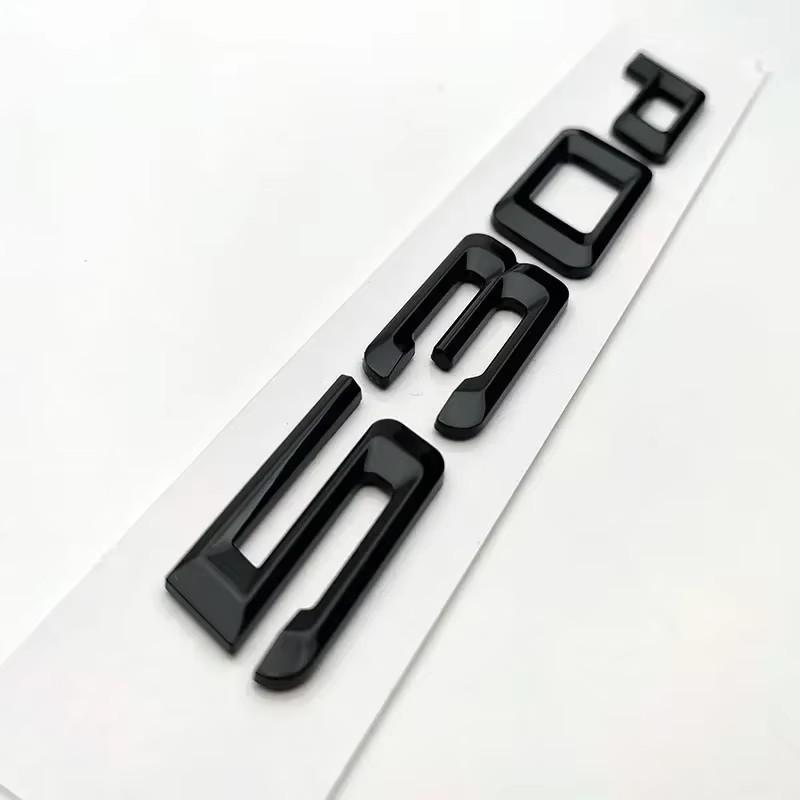 

3D ABS Logo 530d Emblem Letters Sticker Car Rear Trunk Badge Decal For BMW 5 Series E60 E39 F10 F11 E61 F07 G30 Auto Accessories