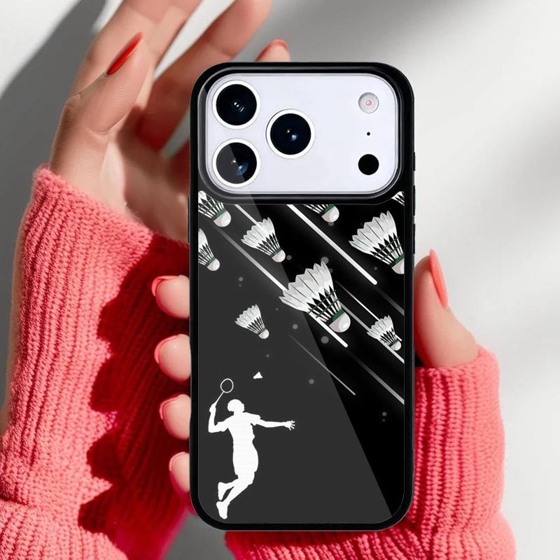 Badminton Sport Phone Case for iPhone 17 16 15 14 13 Pro Max Back Cover for 12 11 Pro Coque