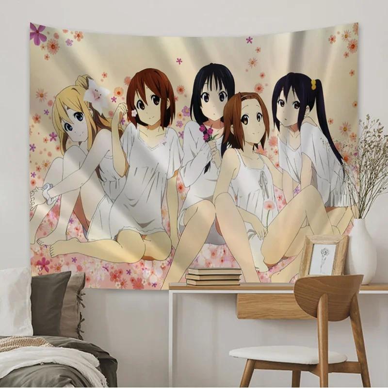New KON Anime Cartoon Hanging Tapestry Bohemian Mandala Wall Art Home Party Decorative Japan Game Photo Background Cloth