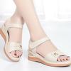 New sandals women's shoes leather soft sole fashion versatile casual and comfortable outer wear women's sandals