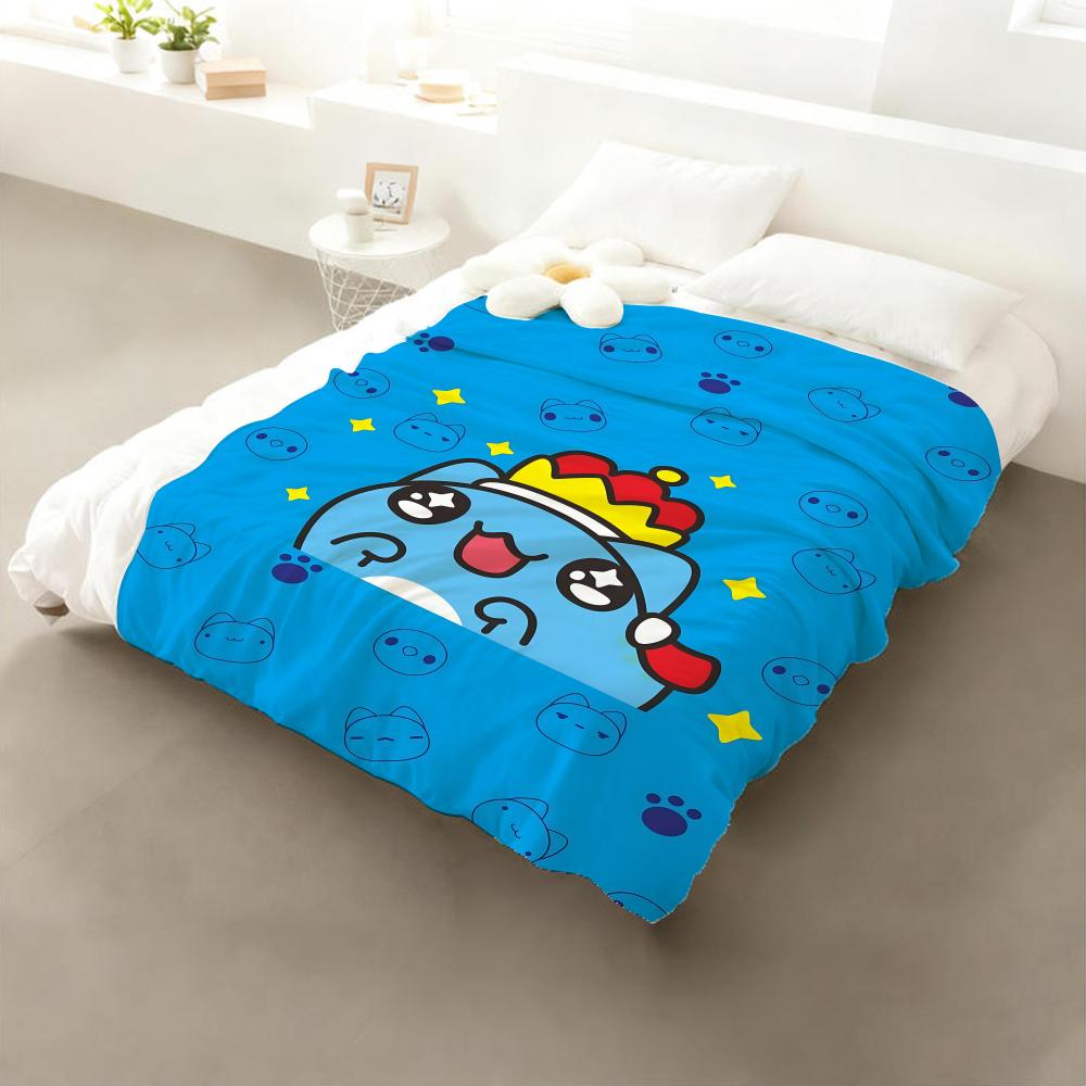 Cute B-Bugcat Capoo Throw Cozy Soft Flannel Throw Lightweight Skin-Friendly For Sofa Bed Office & Travel 75cmx90cm