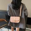 Summer New High-end Fashion Light Luxury Contrasting Color Baguette Bag Shoulder Crossbody Trendy Women's Bag