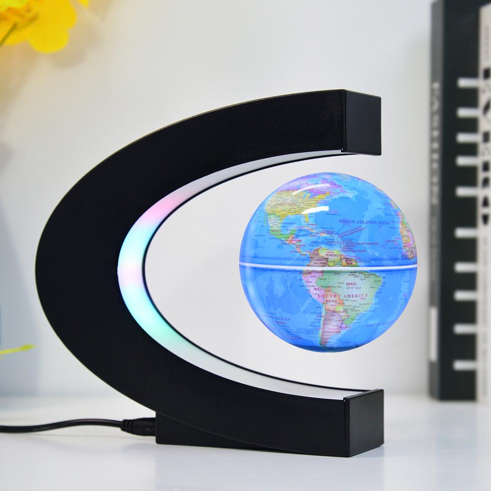 C-Shaped 3-Inch Magnetic Levitating Globe - Unique Valentine's Day Gift & Creative Home Decor Ornament