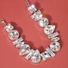 Exaggerated Crystal Necklace Adjustable Women's Choker Chic Rhinestone Necklace  Gifts
