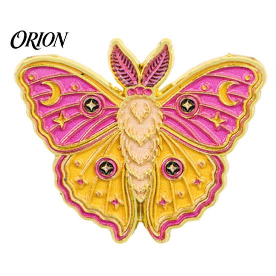 Artistic Alloy Badge Vintage Enamel Moth Brooch, Cartoon Insect Lapel Pin, Men Lightweight Clothes Pin Women Jewelry Accessories for Suit Dress
