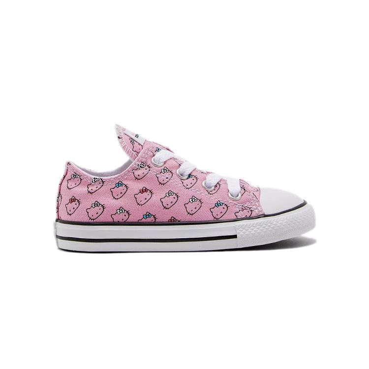 Converse Hello Kitty X Chuck Taylor All Star Low TD Prism Pink Baby Sneakers White 764639C