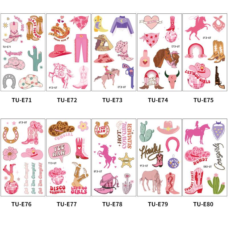 

Charm Temporary Cartoon Tattoo Sticker 10 Sheets Waterproof Fake Tatoo Cute Body Art For Women Men Arms Legs 10Sheets красный
