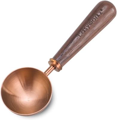 Easyworkz Retro Coffee Measure Spoon Stainless Steel and Black Walnut Wooden Handle 10g Measuring [Rose Gold]