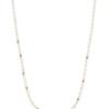 ANIA HAIE Natural Freshwater Pearl Cubic Zirconia Basel Set Slider 925 Silver Necklace N058-06G