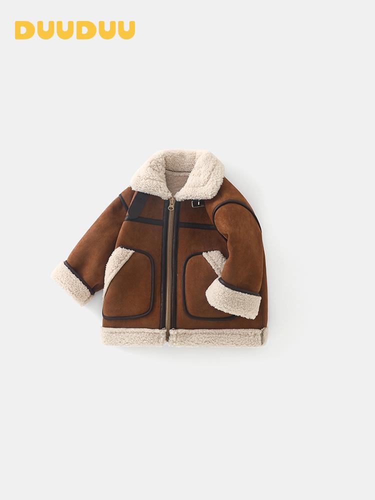 DUUDUUD 2025 Fleece-Lined Toddler Jacket: Thick Winter Coat for Boys