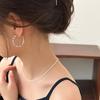 Women's Luxury Textured Metal Hoop Earrings - Versatile Niche Design