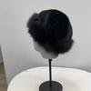 Winter warm hat women's imitation fur long rabbit fur dome fashion ear protection cold pullover hat northern wind and snow hat