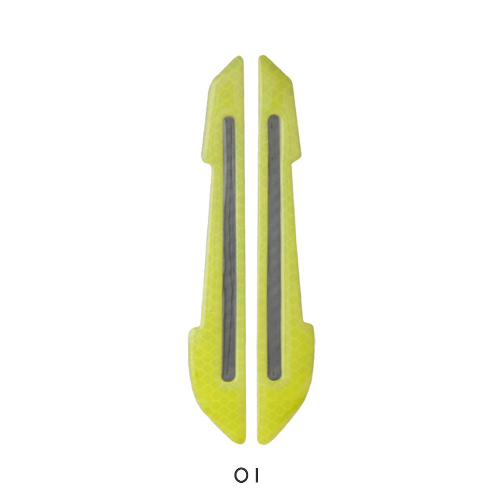 

2X Светоотражающие наклейки Предупреждающая лента Бесследная защитная наклейка на автомобиль Предупреждение на зеркале заднего вида автомобиля Снаружи Автоаксессуары флуоресцентный желтый