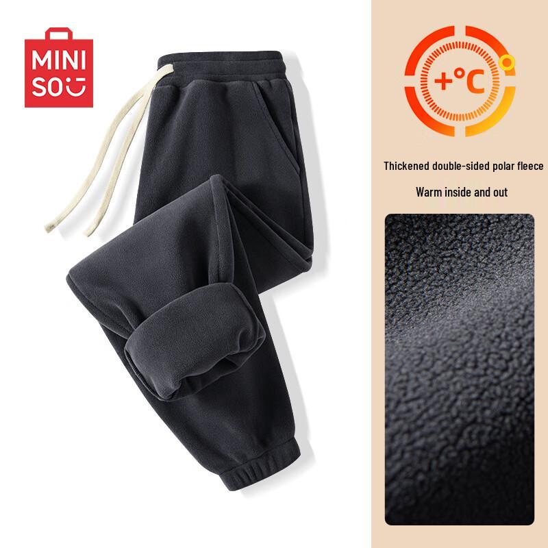 

MINISO Мужские флисовые брюки-джоггеры 3XL