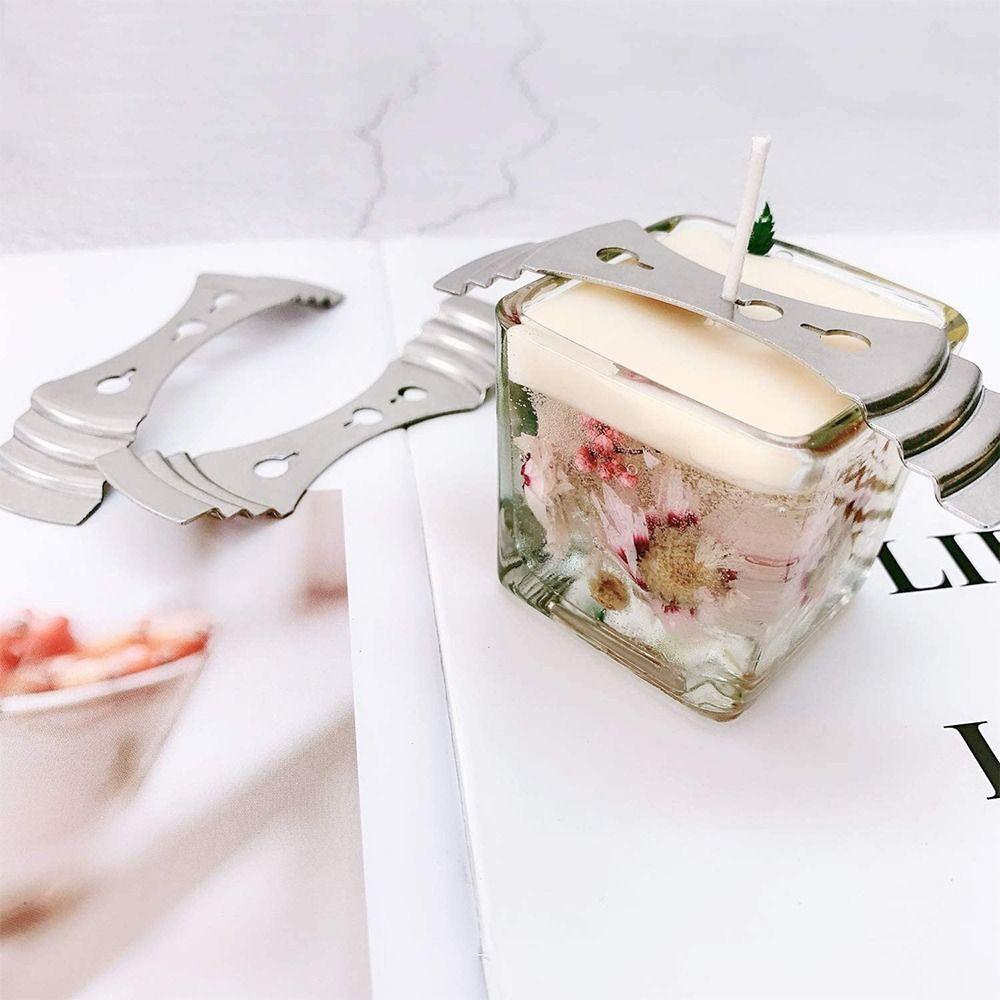 10pcs Metal Handmade Three-Hole Wax Core Centering Candle Wick Holder Wick Clip Centering Devices