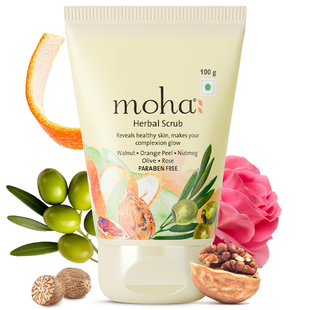 

Moha Walnut Face Scrub 100g Pack of 1 | Gentle Exfoliating Scrub for Glowing Skin & Smooth Texture
