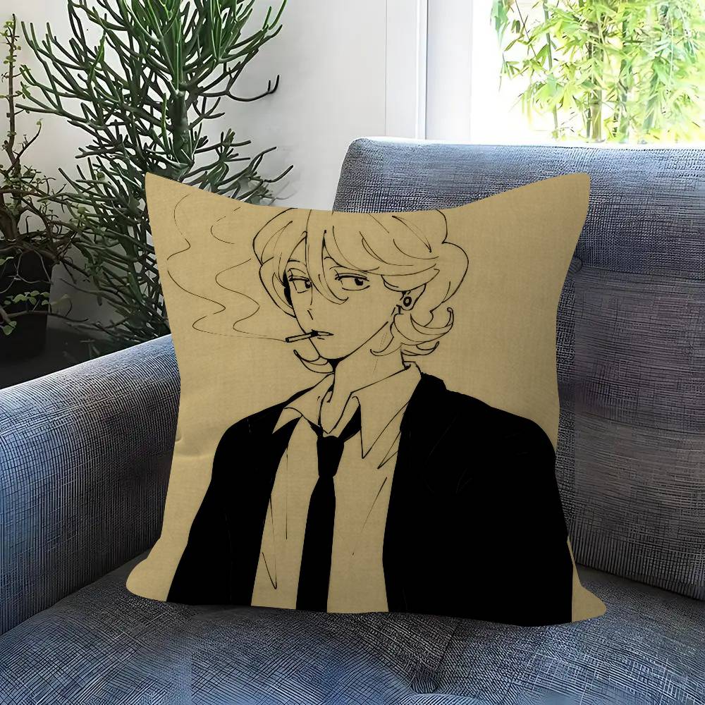 Anime Doukyuusei Rihito Sajo Hikaru Kusakabe Cushion Cover Inches Farmhouse Decor Home Throw Pillow Covers For Couch Decorations