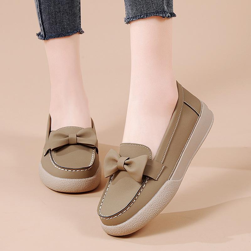 

Big bow single shoes women s fashion casual women s shoes 44 коричневий