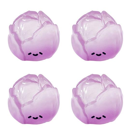 4Pcs Mini Resin Vegetable Figurines Cute Car Dashboard Decor, Adhesive Mounted Resin Car Interior Decorations for Women, Mini Dashboard Ornaments