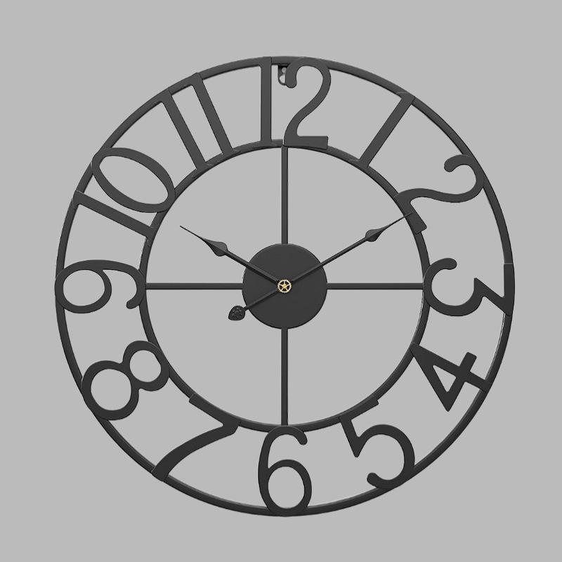 Creative Digital Wall Clock Retro Living Room Wall Watch Bedroom Simple Silent Clock Home Aesthetic Decorative Ornaments