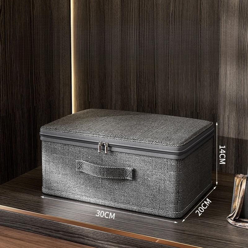1pc Stackable Storage Box ,Organizer for Toys/Books | Grey, Foldable Design for Home/Closet/Bedroom,Space Saving Design