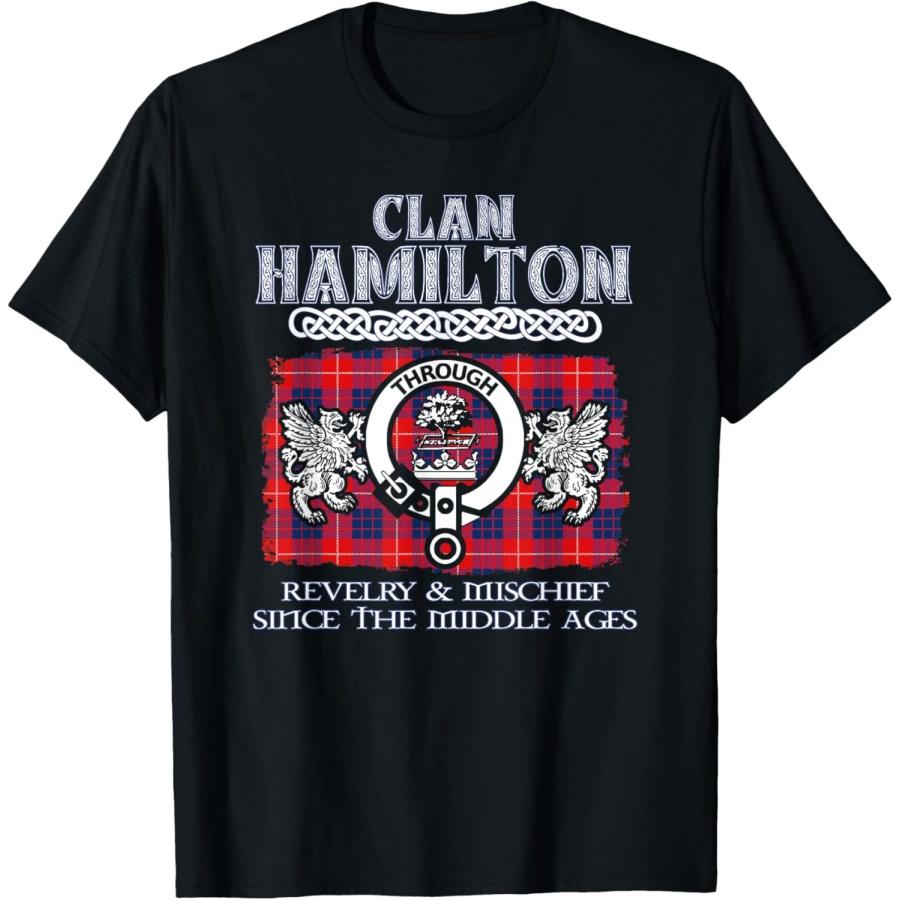Clan Hamilton Scottish Hamilton surname T-Shirt(1) XXXXXL чёрный