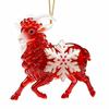 Acrylic Goat Pendant with Snowflake Goat Car Ornament Goat Hanging Ornament  Christmas Tree Decor