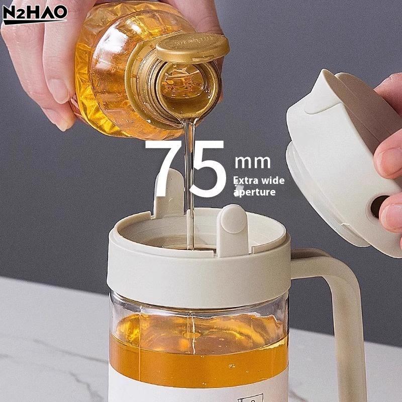 550ML Portable Kitchen Glass Olive Oil Dispenser Large-capacity Oil Can For Cooking Oil Spices Camping Dispenser