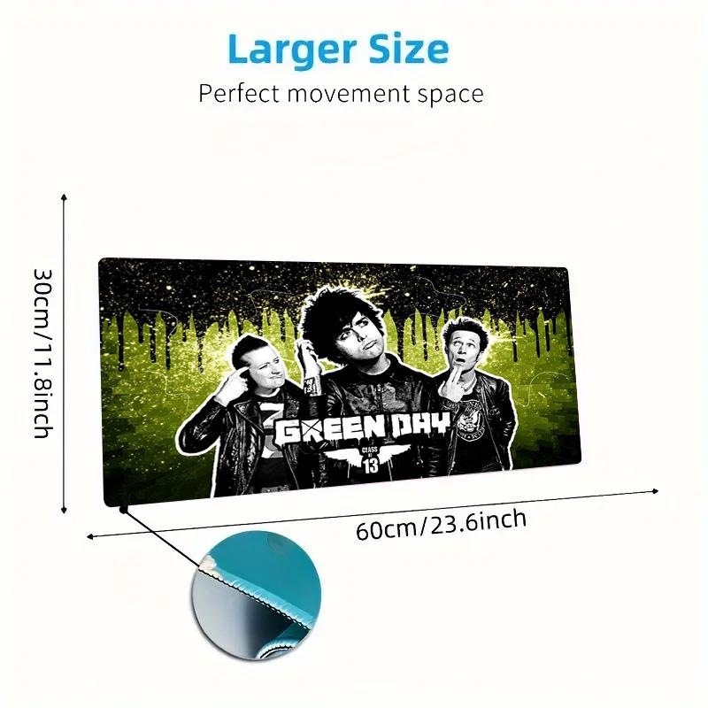 Band Green Day Color Mouse Pad Large Gaming Table Cushion Non-slip Laptop Tablet Big Mousepad XXL Mat Mini PC Playmat With Lock edge