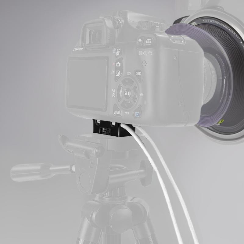 

Aluminum Quick Release Plate & Lock Device for DSLR Tripod, Data, and Video Cables