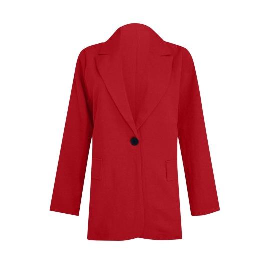 Dámské dvoudílné business oblečení s klopami, jednořadé s jedním knoflíkem, elegantní sako a kalhoty, ležérní kancelářská pracovní sada