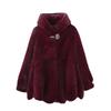 New women's autumn and winter coat imitation mink velvet imitation leather winter hooded large size top