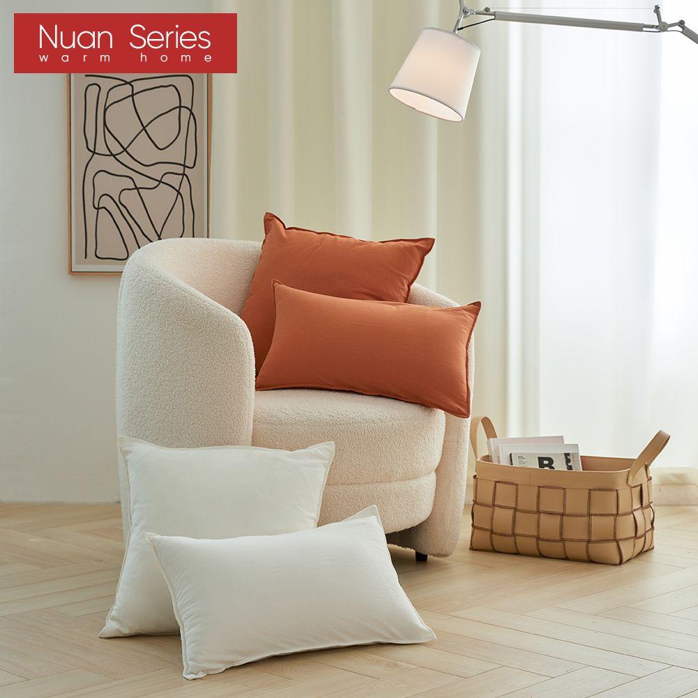 1PC Nuan Series Solid Cotton Cushion Cover Sofa Bed Pillowcases Living Room Bedroom Home Decoration