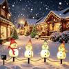 Christmas Solar Snowman LED Garden Stake Light - Waterproof Outdoor Decoration