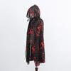 Kids Adult Cloak with Hood Halloween Costume Hooded Cloak with Bloody/Spiders Decors Cosplay Vampires Witch Cape Gifts