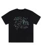 PAGESIISII Sisi Dreamy Drawing Print Short Sleeve T-Shirt Black