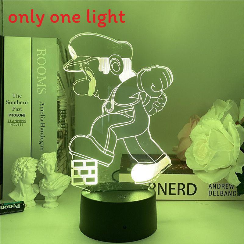 Super Mario Usb Night Light With Color Changing Led For Gaming Room Decor