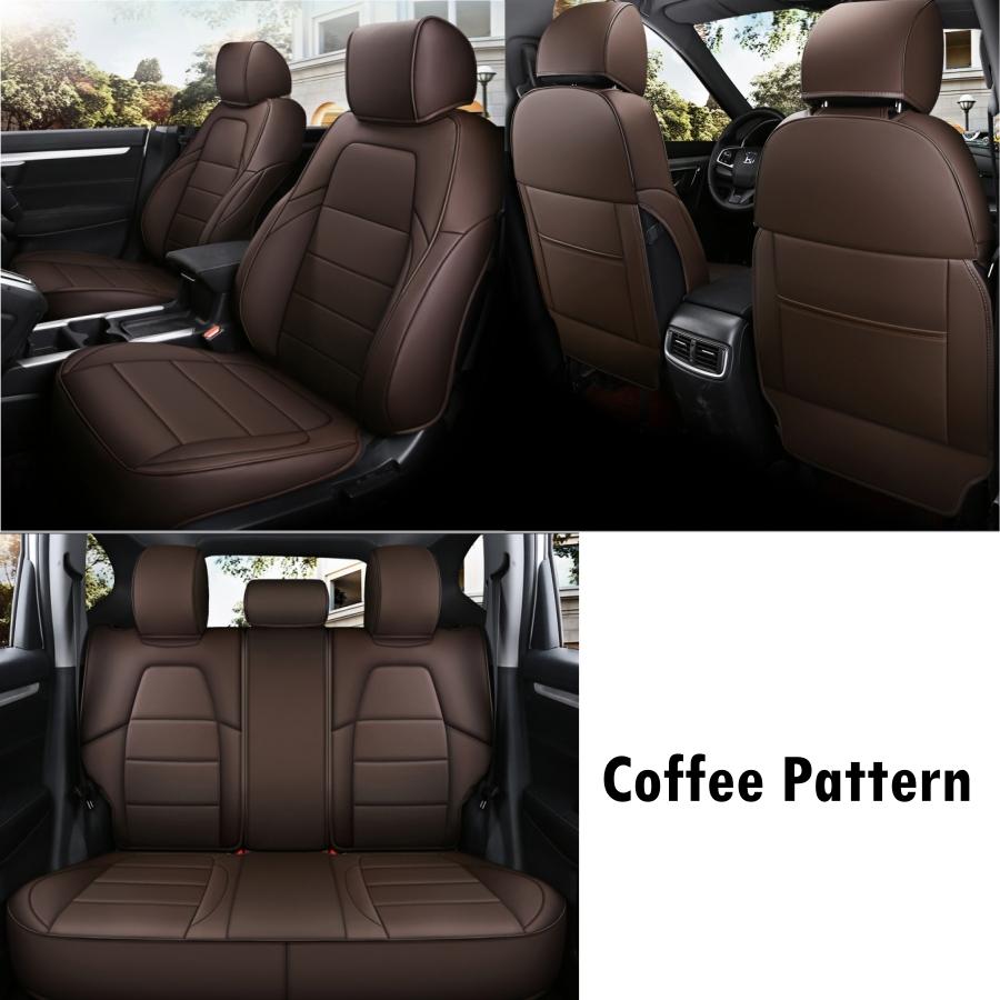 Full Set Car Seat Covers for Honda CRV 2012-2025 PU Leather Seat Protector CR-V EX EXL Hybrid Replacement Accessories