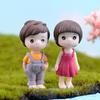 2Pcs/Set Resin Boy Girl Couple Model Figurine DIY Miniature Landscape Accessory