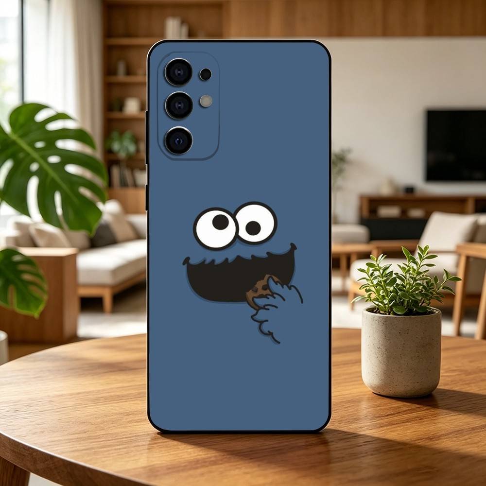 E-ElmoS R-Red C-CookiE Phone Case Black Silicone Soft For Samsung S25,S24,S21,S22,S23,S30,Ultra,S20,Plus,Fe,Lite Samsung S23ULTRA5G