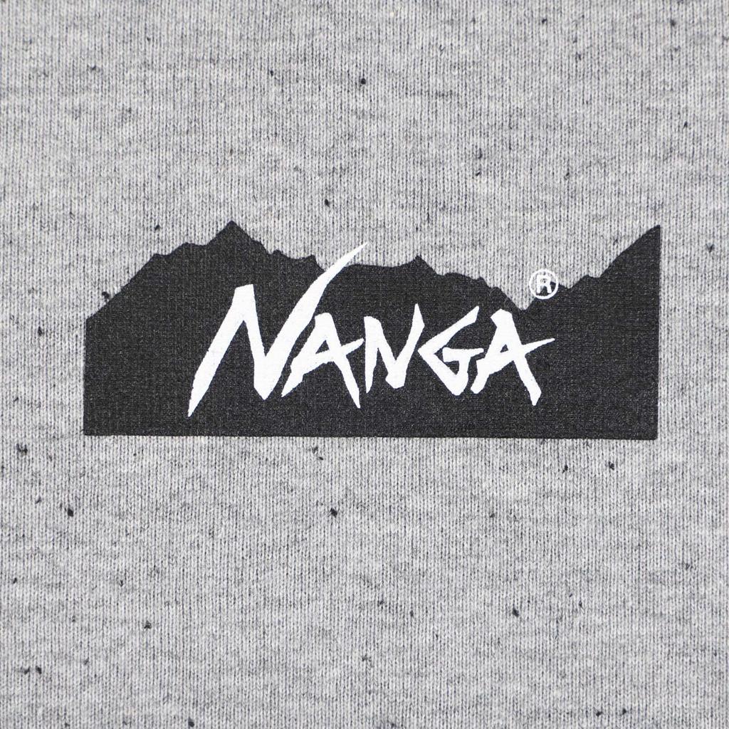 NANGA ECO HYBRID MT LOGO TEE Short Sleeve T-Shirt, Black, Size M